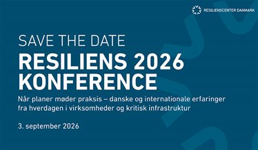 Save the date grafik for Resiliens 2026